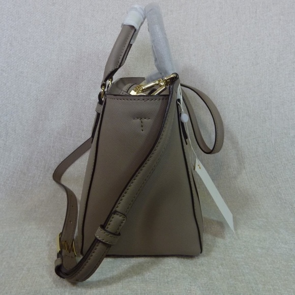 NEW Tory Burch Robinson French Gray Saffiano Leather Mini Square Tote/Crossbody - Picture 5 of 12